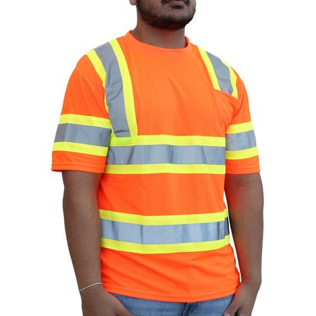 GLOWSHIELD Class 3, Hi-Viz Orange T-shirt, Size: Small HW103FO (S)